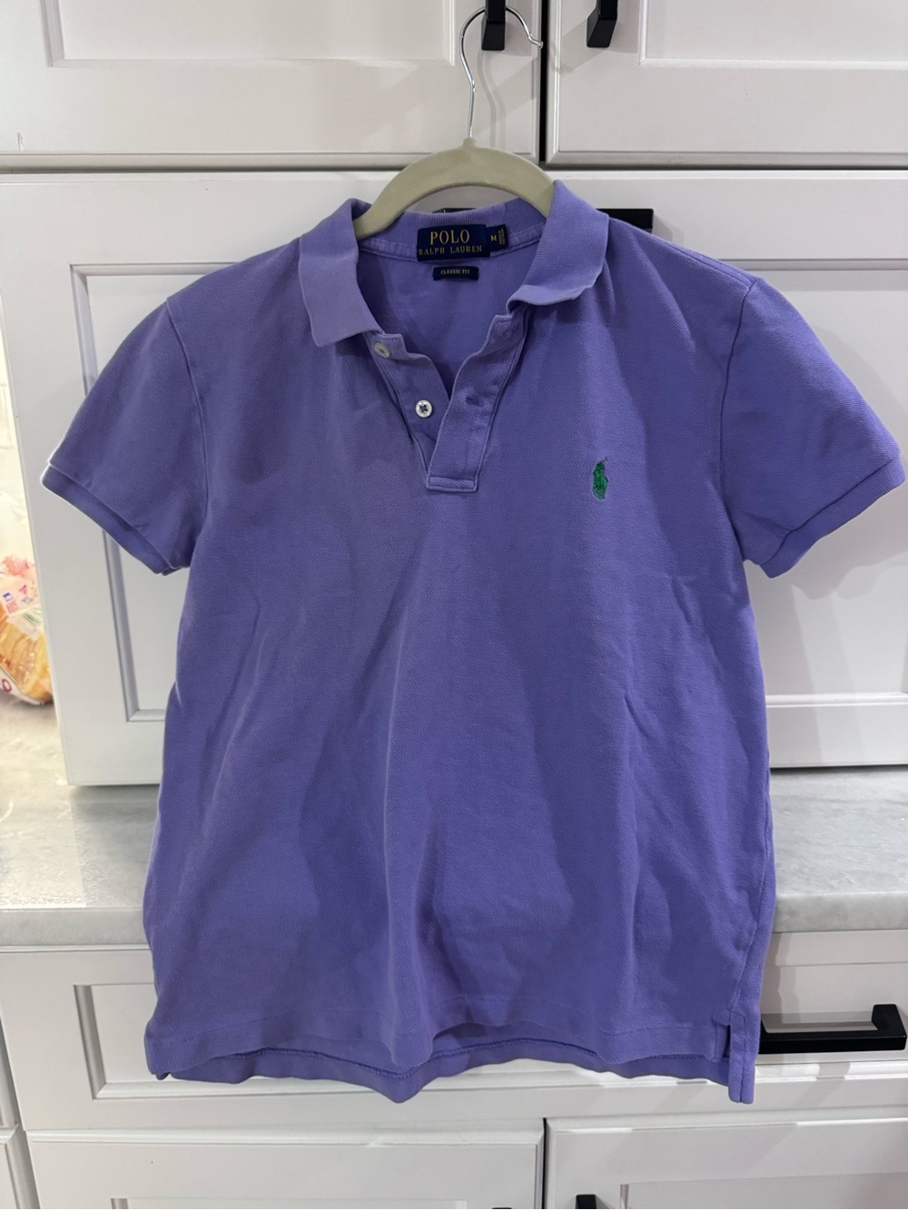 Ralph Lauren Purple Short-Sleeve Polo with Green Pony